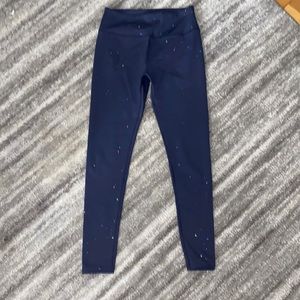 Bandier x Splits59 splatter leggings navy blue